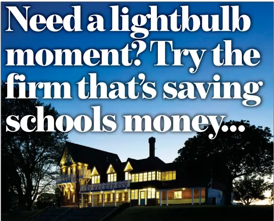  ??  ?? The lights at Marlboroug­h College’s Victorian cricket pavilion have been replaced with a network of power-saving LEDs by eEnergy