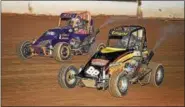  ?? CARL HESS - FOR DIGITAL FIRST MEDIA ?? Reigning “wingless” 270 Micro Sprint point champion Brandon Edgar (88x) made it two for two as he claimed his second win of the season but he had to work his way through some traffic to get to the checkers first this time around.