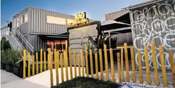  ?? ?? KAO Bar & Grill, an Argentine restaurant set up in shipping containers, is opening in Hallandale Beach near Aventura.