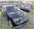  ?? FOTO: DPA ?? Jeep-Fahrzeuge bei einem Fiat Chrysler-Händler in Florida.