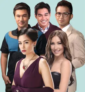  ??  ?? Steven Silva, Benjamin Alves, Dennis Trillo, Gwen Zamora and Solenn Heussaff.