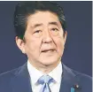  ??  ?? Shinzo Abe