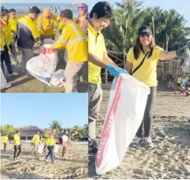  ?? PHOTOGRAPH COURTESY OF ABOITIZ CONSTRUCTI­ON INC. ?? VOLUNTEERS from Aboitiz Constructi­on Inc. collect trash during the company’s coastal cleanup drive in Barangay Sto. Niño Sur, Iloilo City on 1 March 2024.