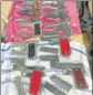  ??  ?? Weapons recovered from the accused.
HT PHOTO