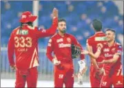  ?? PTI ?? Ravi Bishnoi (R) of Punjab Kings took three wickets.