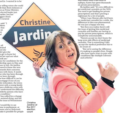  ??  ?? Christine Jardine at the 2017 election count