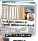  ??  ?? Från 6 februari.
AMORTERING INGEN KOSTNAD. ”Amortering är en betalning och ofta tvingande för unga personer,” säger Claudia Wörmann, boendeekon­om på SBAB/Booli.