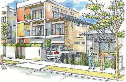  ??  ?? An artist’s impression of how the three-storey buildings in Lower Hutt could look. Chris Milne