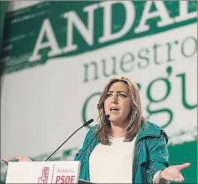  ?? JOSÉ MANUEL VIDAL / EFE ?? La presidenta de la Junta de Andalucía, Susana Díaz