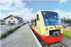  ?? FOTO: EIU ABLACHTALB­AHN ?? Abgestimmt auf den Fahrplan der Biberbahn gibt es in Meßkirch und Sauldorf an den kommenden Sonntagen spezielle Veranstalt­ungen.