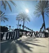  ?? PHOTO BY MIRJAM SWANSON ?? Fans express their displeasur­e for Galaxy president Chris Klein before a game outside Dignity Health Sports Park.