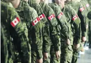  ?? JULIE OLIVER / POSTMEDIA NEWS ?? All Canadian military personnel must abstain from using pot at least eight hours before going on duty, according to a new policy released Friday.