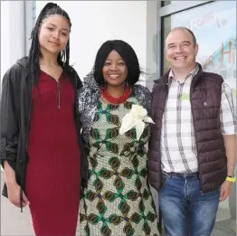  ??  ?? Lucy Daverne, Ola Adedeji and Cllr. John O’Rourke.