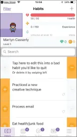  ??  ?? Habitica aims to make your everyday chores more epic