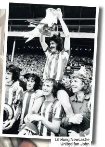  ??  ?? Lifelong Newcastle United fan John was called upon to engrave the FA Cup after Sunderland’s 1973 triumph