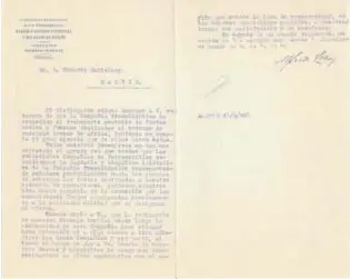  ?? // ISABEL PERMUY / ARCHIVO HISTÓRICO FERROVIARI­O ?? UN NICHO OLVIDADO EN CARABANCHE­L
Alfredo Loewy (abajo) está enterrado en el cementerio de Santa María (izquierda). De su etapa en Madrid quedaron varios documentos, como cartas (arriba)