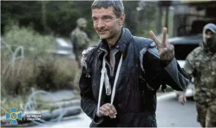  ?? Picture: REUTERS ?? SET FREE: Mukhailo Dianov, Ukrainian defender of the Azovstal iron and steel works in Mariupol, shows a victory sign after a prisoners of war swap amid Russia’s attack on Ukraine on Wednesday.