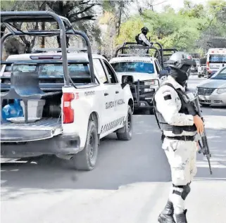  ?? FOTOS BLANCA E. GUTIÉRREZ/EL SOL DE HIDALGO ?? La Guardia Nacional se estaría haciendo cargo de la seguridad de Irapuato.