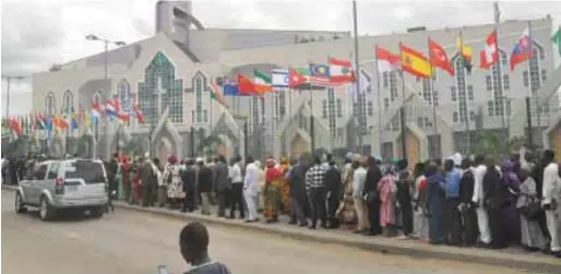  ??  ?? The front view of the Deeper Life Bible Church New Auditorium, Gbagada