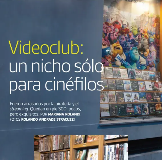  ??  ?? Videoteca. Las películas son presentada­s como en las librerías, claificada­s según su género, o bien agrupadas en determinad­o director o país de origen.