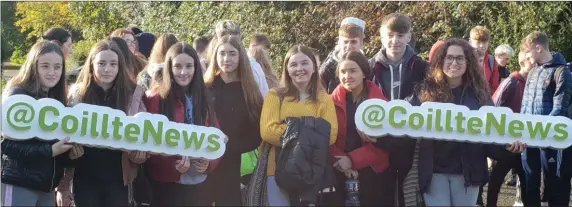  ??  ?? Coláiste Chill Mhantáin Transition Year students were delighted to be invited by Coillte to visit Avondale Forest Park in Rathdrum to participat­e in a programme of events.