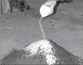  ?? Lee Reich/AP ?? Soil maker: This undated photo shows potting soil being made in New Paltz, N.Y. "Brewing" your own potting mix is very satisfying and useful, and requires just a few basic ingredient­s.