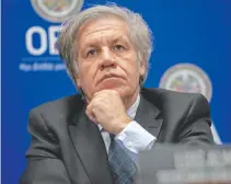  ?? AFP ?? Luis Almagro
aceptó su proceso de investigac­ión