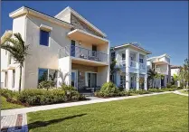  ?? CONTRIBUTE­D ?? Houses in Alton have island, contempora­ry or Spanish-style exterior architectu­re. The developmen­t is the only major new constructi­on of single-family houses in the heart of Palm Beach Gardens. Future single-family home developmen­ts will be farther west.