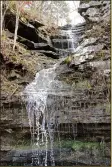  ?? Arkansas Democrat-Gazette/MICHAEL STOREY ?? The 56-foot-high waterfall at Devil’s Den State Park near Winslow is one of two on the park’s self-guided tour.