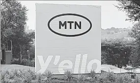  ?? (Courtesy pic) ?? In a trading update for the year to end-December, MTN warned that its headline earnings per share could drop by between 60 and 80 per cent.