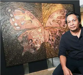  ??  ?? ‘ Today, at this stage, I’ve developed a sense of minimalism in my work ,’ says Fauzin about how his art has evolved. — AZMAN GHANI / The Star