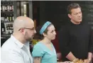  ??  ?? Host Tyler Florence with some of the Chicago chefs in “Bite Club”