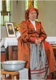  ?? Foto: sid ?? Elisabeth Förster gab in der evangeli schen Kirche die Katharina von Bora, Ehefrau von Martin Luther.