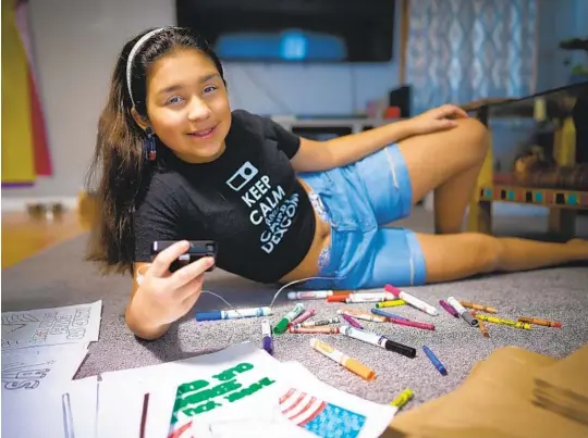  ?? NELVIN C. CEPEDA U-T PHOTOS ?? BELOW: Bianca will lead a team at the JDRF One Walk fundraiser on Nov. 12 in Balboa Park. The 12-year-old hopes to raise $5,000.