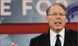  ??  ?? NRA Executive Vice President and CEO Wayne LaPierre speaking out against gun control last week. It is clear that gun culture in the USA will not change in the forseeable future.