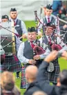  ??  ?? The Edradour Pitlochry and Blair Atholl Pipe Band.