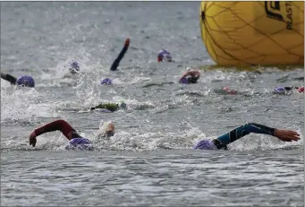  ??  ?? Action from last year’s Mullaghmor­e Triathlon. This year’s event is set to take place on Saturday.