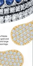  ?? ?? Birks Petale yellow gold and diamond large stud earrings.