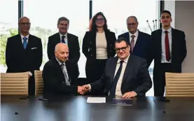  ?? ?? Alfred J. Vella, University of Malta Rector and Kenneth Farrugia, MFSA CEO at the Signing Ceremony for the Launch of the New PostGradua­te Diploma