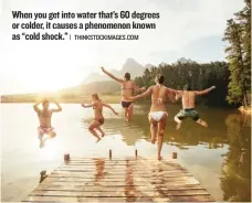  ?? | THINKSTOCK­IMAGES. COM ?? When you get into water that’s 60 degrees or colder, it causes a phenomenon known as “cold shock.”