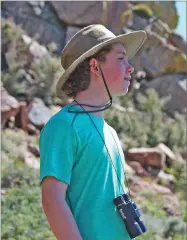  ?? CONTRIBUTE­D PHOTO ?? Frederick Valyocsik, 15, from California Hot Springs prepares for his 32 mile walk-a-thon.