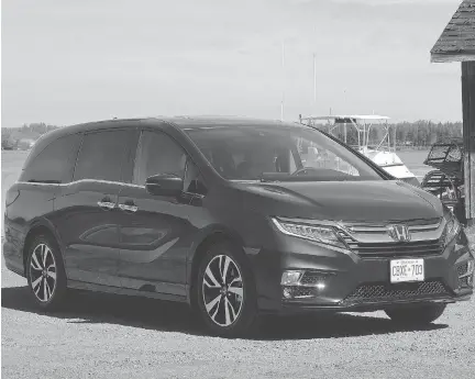  ?? PHOTOS: JIL MCINTOSH/DRIVING ?? Honda has updated and improved its Odyssey minivan for 2018, adding power to the engine and new tech to the cabin