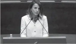  ??  ?? Rudina Hajdari, dje në Parlament