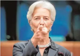  ?? EFE ?? Chistine Lagarde, presidenta del BCE