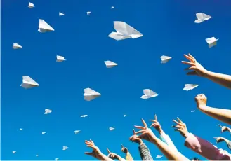  ?? Istock ?? Scientist Leif Ristroph says studying paper airplanes could aid in the design of drones or flying robots.