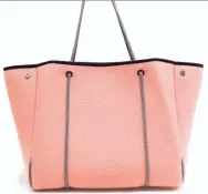  ??  ?? The Blush Rose Fitness Tote from Yellow Willow Yoga is versatile.