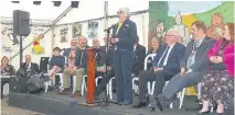  ?? ?? FBCC chairperso­n Phyllis Greenough addresses the assembled boaters.