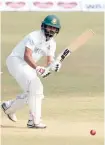  ?? — AFP ?? Bangladesh’s Shadman Islam plays a shot on Day 1 of the first Test against West Indies in Chittagong.
