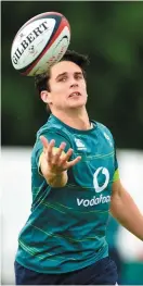  ??  ?? Joey Carbery juggling Ireland as well as provincial commitment­s
