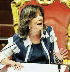  ?? LaPresse ?? Il verdetto La presidente del Senato Maria Elisabetta Alberti Casellati